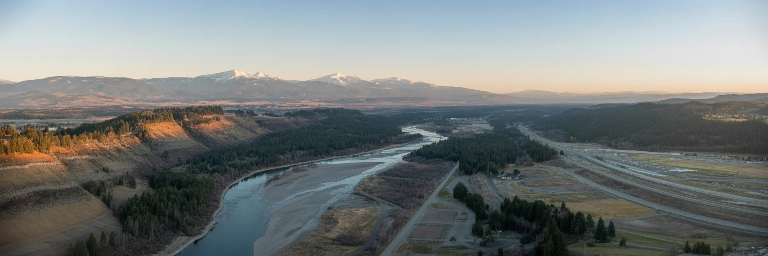North Idaho landscape with mountains and forests